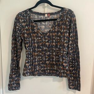 Anthropologie Pilcro Waffle Long Sleeve Shirt